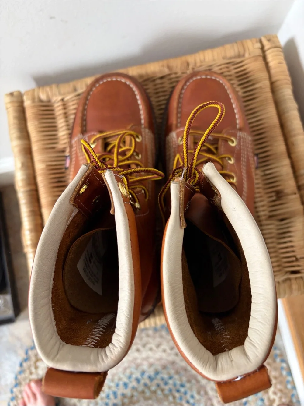 Thorogood American Heritage 8” Tobacco Moc Toe Black Wedge Size 8D NWOT